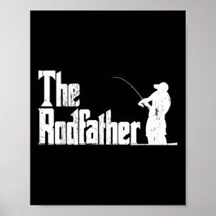Poster O Rodfather Engraçado Pesca ao Ar Livre Pescador P
