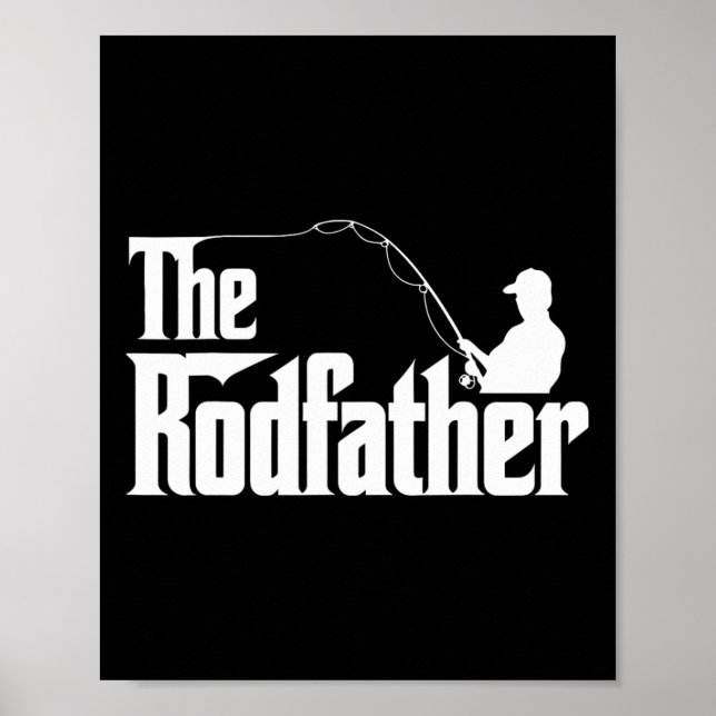 Poster O Rodfather Humor de Pai de Pesca Divertido  (Frente)