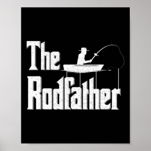 Poster O Rodfather Presente Engraçado para Pai que Pesca