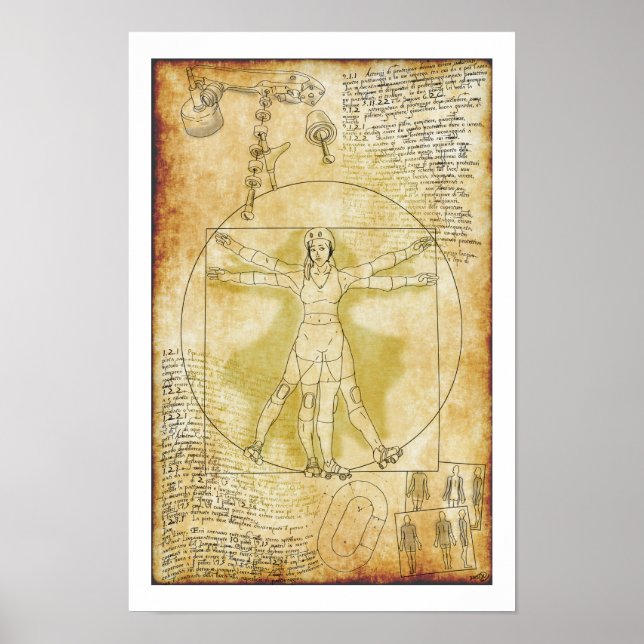 Póster O Rollergirl Vitruviano (Ria Culpa, 2015) (Frente)