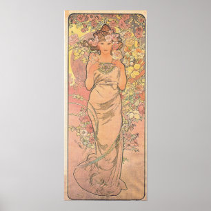 Póster O Rosa - Mucha