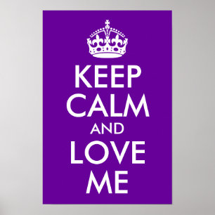 Poster O roxo mantem a calma e ama-me