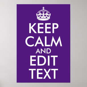 Poster O roxo real mantem a calma e edita o texto