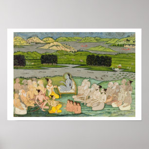 Póster O sábio Shuku Deva dirigindo-se ao Rei Parikhole e