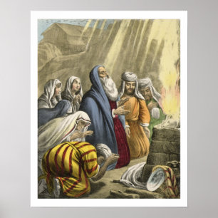 Póster O sacrifício de Noah em deixar a arca, de uma
