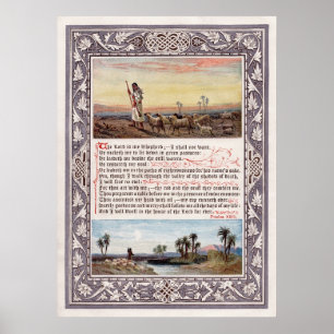 Poster O salmo 23 o senhor é meu pastor