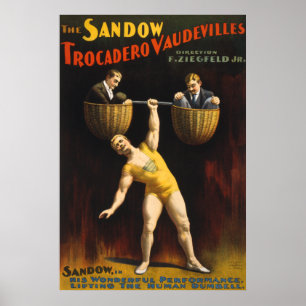 Poster O Sandow Eugen Sandow Levantador de Peso de Vaudev
