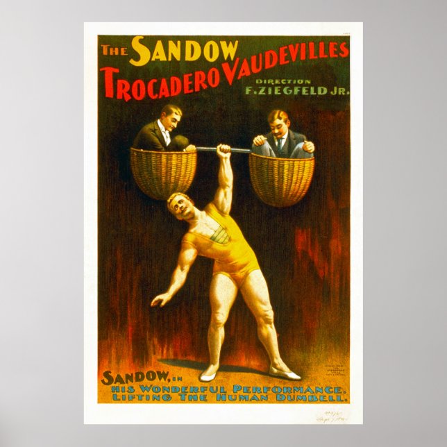 Póster O Sandow Trocadero Vaudevilles (Frente)