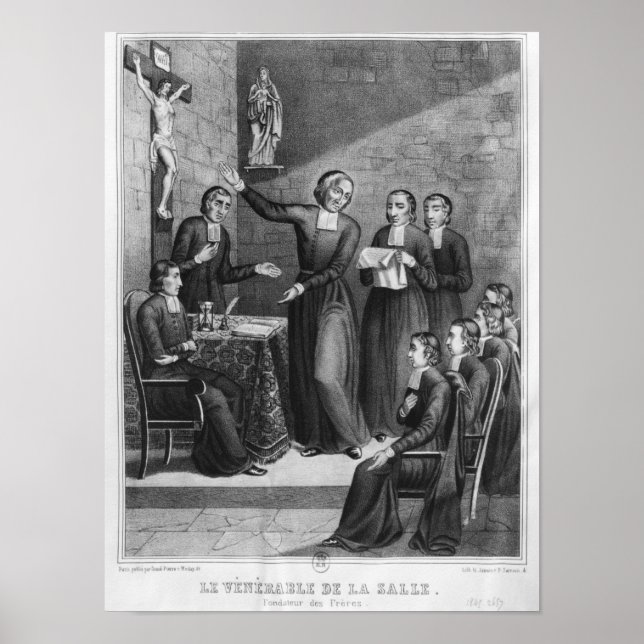 Poster O Santo Venerável Jean-Baptiste de La Salle (Frente)