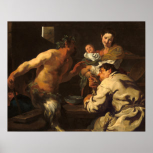 Poster O Sátiro - Johann Liss Cartaz de Arte Fino Alemão