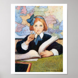 Poster O Scholar, Jessie Willcox Smith