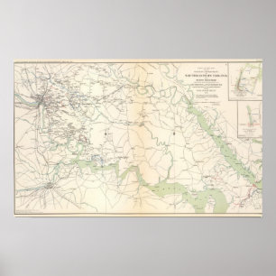 Póster O SE Virgínia, Ft Monroe, aproxima-se a Richmond
