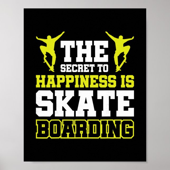 Poster O Segredo Da Felicidade É Skate (Frente)