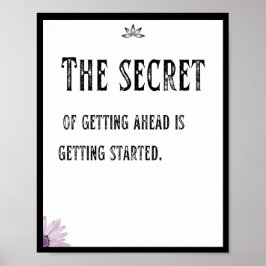 Poster O segredo de avançar é começar