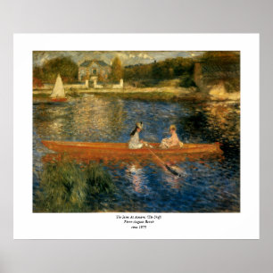 Poster O Seine de Renoir em Asnières (o Skiff) Ca 1879