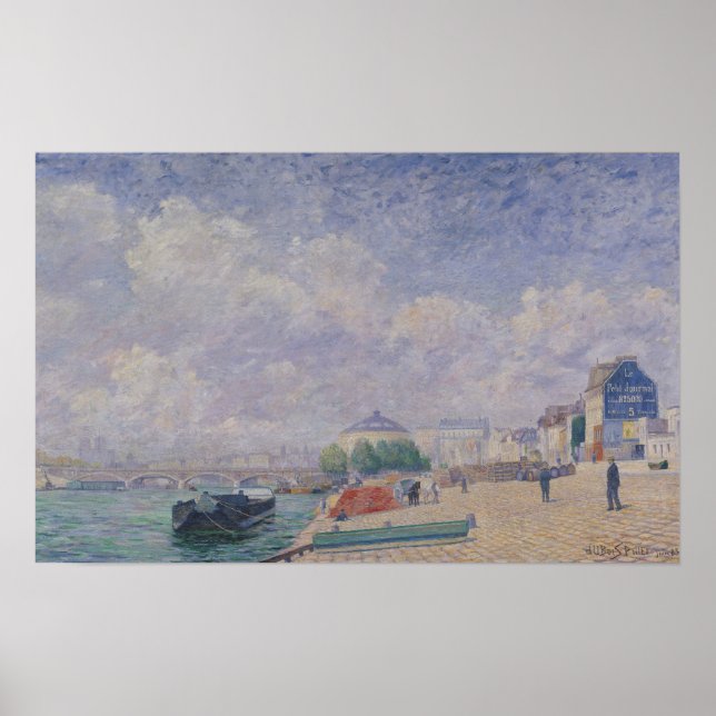 Póster O Sena em Bercy, 1885 (Frente)