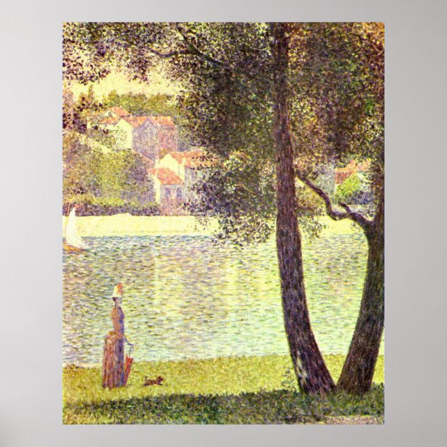 Póster O Sena em Courbevoie, por Georges-Pierre Seurat (Frente)