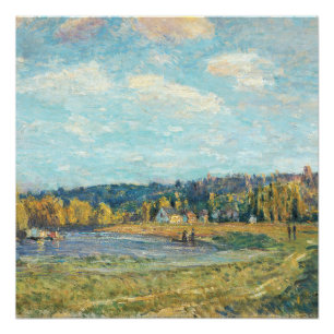 Póster O Sena no Santo-Nuvem Alfred Sisley Poster