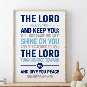 Poster O Senhor Abençoa-Te E Mantém-Te, Números 6:24-2