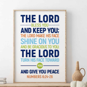 Poster O Senhor Abençoa-Te E Mantém-Te, Números 6:24-2