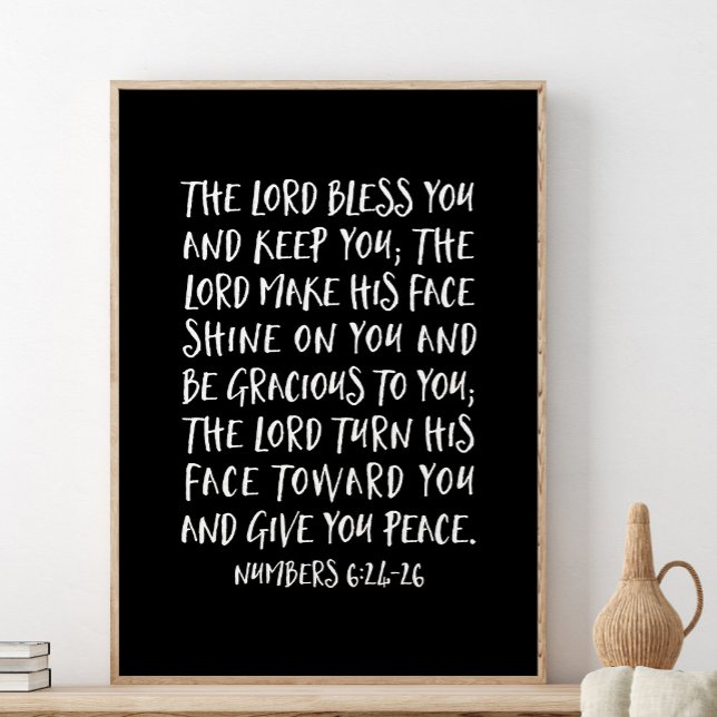 Poster O Senhor Abençoa-Te E Mantém-Te, Números 6:24-26 (Criador carregado)