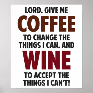 Póster O senhor, dá-me o café e o vinho