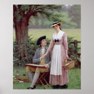 Póster O Senhor de Burleigh, Tennyson, 1919 (petróleo sob