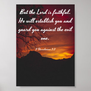 Poster O senhor é fiel - bíblia
