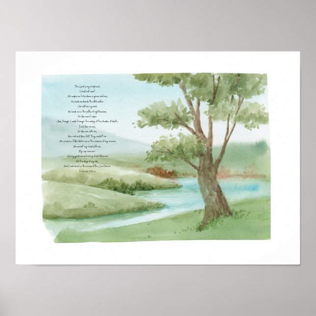 Poster O Senhor é meu pastor. (Frente)