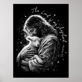 Poster O Senhor é meu Pastor. Salmo 23.