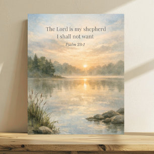 Poster O Senhor é Meu Pastor Salmo 23:1 Cristão 