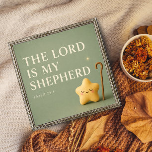 Poster O Senhor É Meu Pastor   Salmo 23:1   Verde Sage