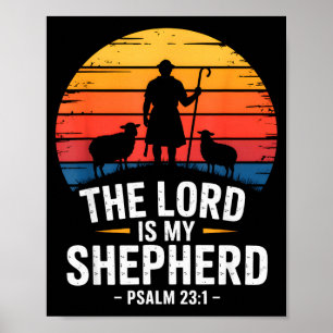 Poster O Senhor É Meu Pastor Salmo 23_1 Versículo Bíblico