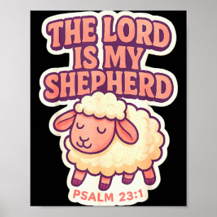 Poster O Senhor É Meu Pastor Versículo Bíblico Cristão Me