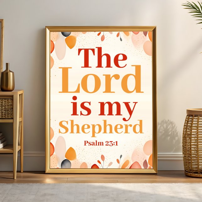 Poster O Senhor é o meu pastor Boho Christian Wall Art (Criador carregado)