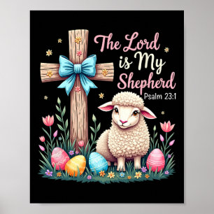 Poster O Senhor É O Meu Pastor Páscoa Christian Lamb East