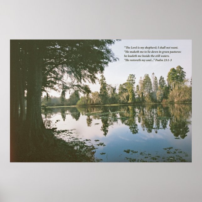 Póster O Senhor é o meu pastor — Variação D (Frente)