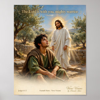 Poster O Senhor está com você, guerreiro poderoso. Juízes