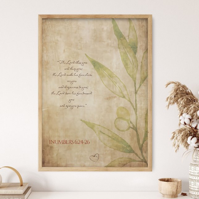 Poster O Senhor te abençoe e te guarde, Números 6:24-26 (Criador carregado)