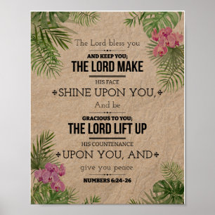 Poster O Senhor te abençoe, Números 6:24-26