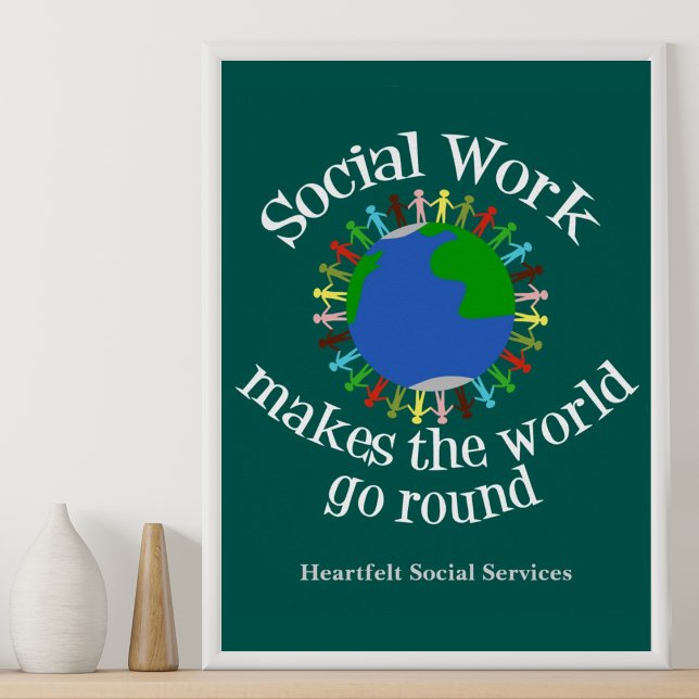 Póster O Serviço Social Faz o Mundo Girar (Criador carregado)