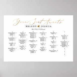 Poster O seu assento aguarda, sentará o gráfico,