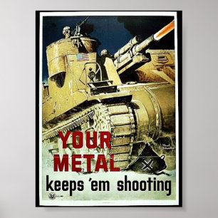 Póster O Seu Metal Mantém-Nos A Disparar