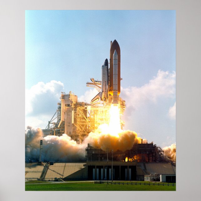 Póster O Shuttle Atlantis explode (Frente)