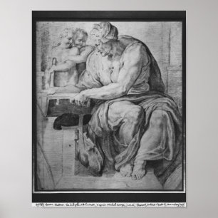 Poster O Sibyl de Cumaean, após Michangelo Buonarroti