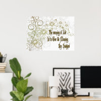 O Significado da Vida: Floral Dourado Inspirador