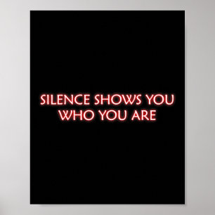 Poster O Silêncio Mostra Quem Você É Meditação Mindfulnes