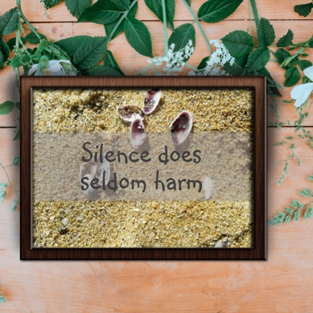 Poster O silêncio raramente prejudica a sabedoria dizer p (Criador carregado)
