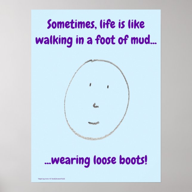 Poster "O Simples Diz" #5 engraçado, humor, citação (Frente)