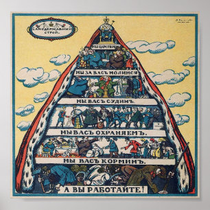 Póster O sistema = o Alexsai autocráticos Radakov